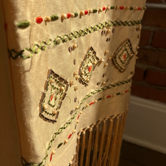 Joy and Peace Mustard Yellow Beaded Sleeveless Dress SIZE 12 - Picture 7 of 10